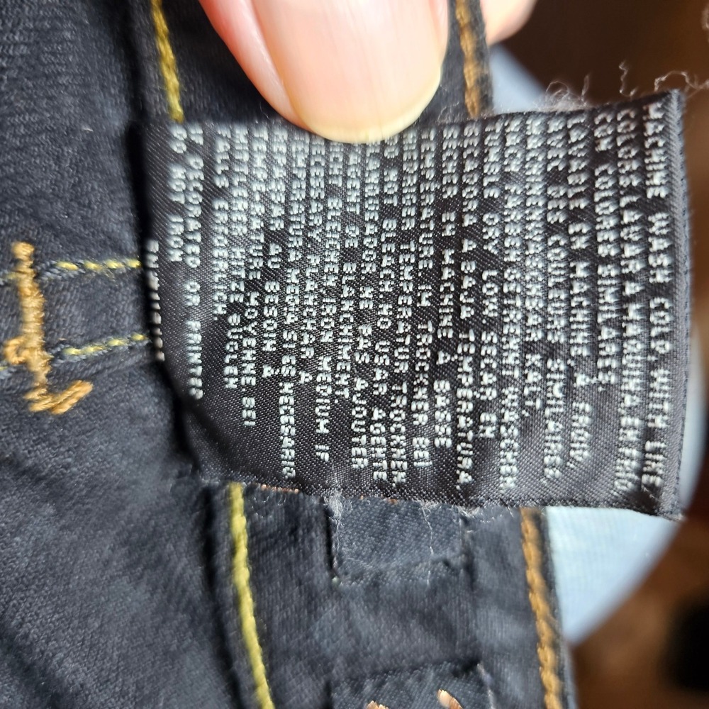 Ed Hardy Christian Audigier Womens Black Straight Leg Jeans Geisha Embroidery 28 - Picture 11 of 11